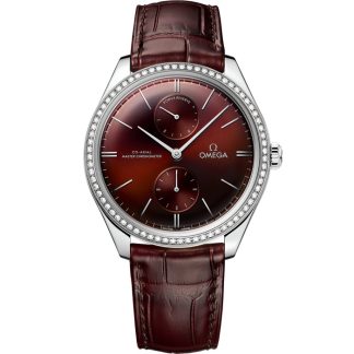 Omega De Ville Trésor 40 mm, acier sur bracelet en cuir 435.18.40.22.11.001
