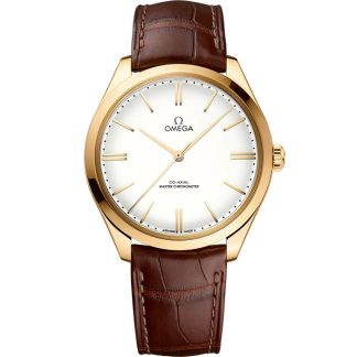Omega De Ville Trésor 40 mm, or jaune sur bracelet en cuir 435.53.40.21.09.001