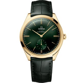 Omega De Ville Trésor 40 mm, or jaune sur bracelet en cuir 435.53.40.21.10.001