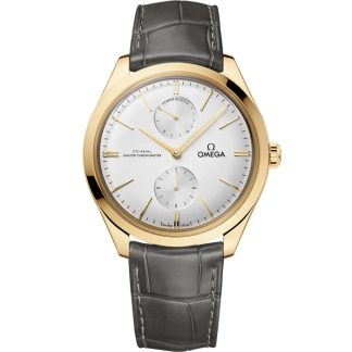 Omega De Ville Trésor 40 mm, or jaune sur bracelet en cuir 435.53.40.22.02.001
