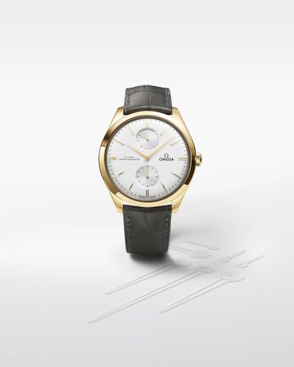 Omega De Ville Trésor 40 mm, or jaune sur bracelet en cuir 435.53.40.22.02.001 – Image 5