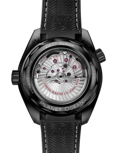 Omega Deep Black Seamaster Planet Ocean 600M 45,5 mm, céramique noire sur bracelet caoutchouc 215.92.46.22.01.001 – Image 2