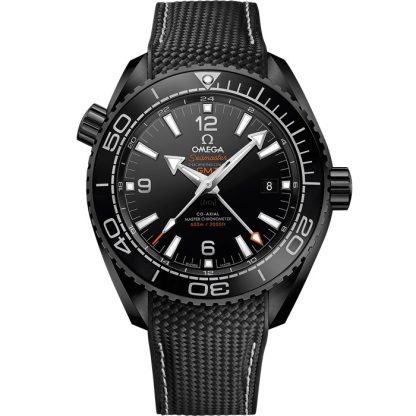 Omega Deep Black Seamaster Planet Ocean 600M 45,5 mm, céramique noire sur bracelet caoutchouc 215.92.46.22.01.001