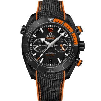 Omega Deep Black Seamaster Planet Ocean 600M 45,5 mm, céramique noire sur bracelet caoutchouc 215.92.46.51.01.001