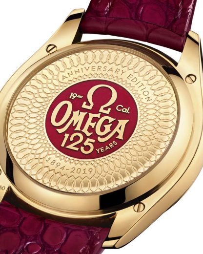 Omega Édition 125e Anniversaire De Ville Trésor 40 mm, or jaune sur bracelet en cuir 435.53.40.21.11.001 – Image 3