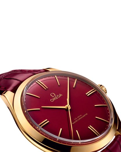 Omega Édition 125e Anniversaire De Ville Trésor 40 mm, or jaune sur bracelet en cuir 435.53.40.21.11.001 – Image 4