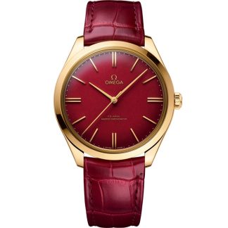 Omega Édition 125e Anniversaire De Ville Trésor 40 mm, or jaune sur bracelet en cuir 435.53.40.21.11.001
