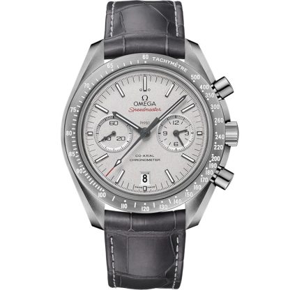 Omega Grey Side of the Moon Speedmaster Dark Side of the Moon 44,25 mm, céramique grise sur bracelet en cuir avec boucle déployante 311.93.44.51.99.002