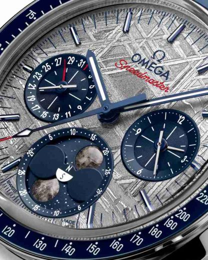 Omega Meteorite Speedmaster Moonphase 43 mm, acier sur acier 304.30.43.52.06.001 – Image 4