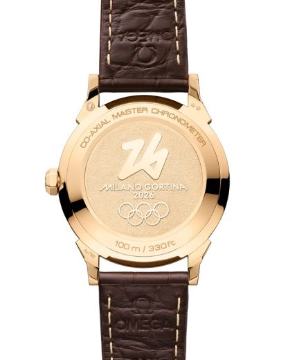 Omega Milano Cortina 2026 Nouveauté Seamaster 37mm 37 mm, or Moonshine™ sur alligator 522.53.37.20.04.001 – Image 2