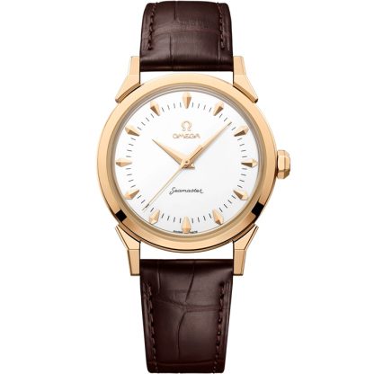 Omega Milano Cortina 2026 Nouveauté Seamaster 37mm 37 mm, or Moonshine™ sur alligator 522.53.37.20.04.001