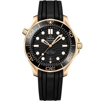 Omega Nouveauté Seamaster Diver 300M 42 mm, or Moonshine™ sur bracelet caoutchouc 210.62.42.20.01.003