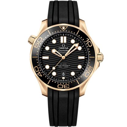 Omega Nouveauté Seamaster Diver 300M 42 mm, or Moonshine™ sur bracelet caoutchouc 210.62.42.20.01.003