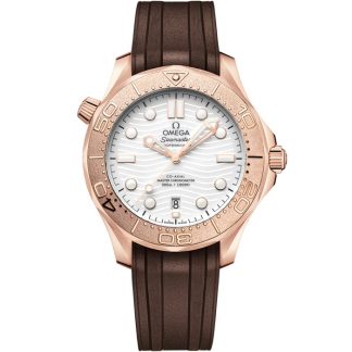 Omega Nouveauté Seamaster Diver 300M 42 mm, or Sedna™ sur bracelet caoutchouc 210.52.42.20.04.001