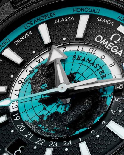 Omega Nouveauté Seamaster Planet Ocean 600M 45,5 mm, céramique noire sur bracelet caoutchouc 215.92.46.22.01.006 – Image 3