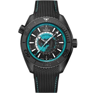 Omega Nouveauté Seamaster Planet Ocean 600M 45,5 mm, céramique noire sur bracelet caoutchouc 215.92.46.22.01.006