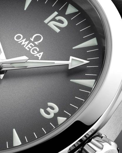 Omega Nouveauté Seamaster Railmaster 38 mm, acier sur bracelet en cuir 235.12.38.20.06.001 – Image 3
