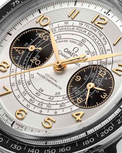 Omega Paris 2024 Speedmaster Chronoscope 43 mm, acier sur bracelet en cuir 522.32.43.51.02.001 – Image 3