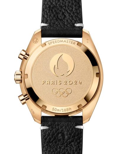 Omega Paris 2024 Speedmaster Chronoscope 43 mm, or Moonshine™ sur bracelet en cuir 522.62.43.51.02.001 – Image 2
