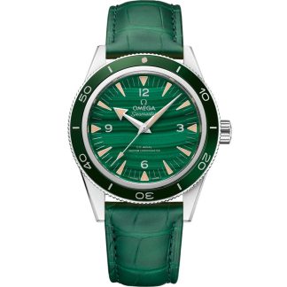 Omega Seamaster 300 41 mm, platine sur bracelet en cuir 234.93.41.21.99.001