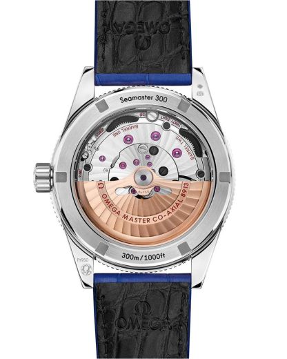 Omega Seamaster 300 41 mm, platine sur bracelet en cuir 234.93.41.21.99.002 – Image 2