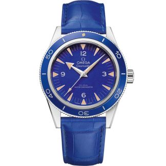 Omega Seamaster 300 41 mm, platine sur bracelet en cuir 234.93.41.21.99.002