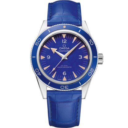 Omega Seamaster 300 41 mm, platine sur bracelet en cuir 234.93.41.21.99.002