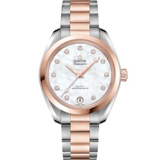 Omega Seamaster Aqua Terra 150M 34 mm, acier - or « Sedna™ » sur acier - or « Sedna™ » 220.20.34.20.55.001