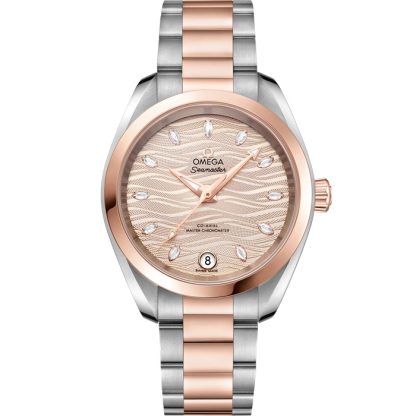 Omega Seamaster Aqua Terra 150M 34 mm, acier - or « Sedna™ » sur acier - or « Sedna™ » 220.20.34.20.59.001