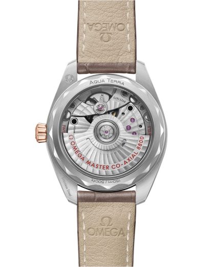 Omega Seamaster Aqua Terra 150M 34 mm, acier - or « Sedna™ » sur bracelet en cuir 220.23.34.20.06.001 – Image 2