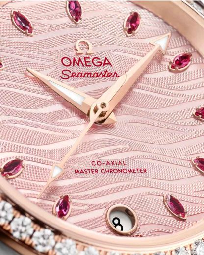 Omega Seamaster Aqua Terra 150M 34 mm, acier - or « Sedna™ » sur bracelet en cuir 220.28.34.20.60.001 – Image 3