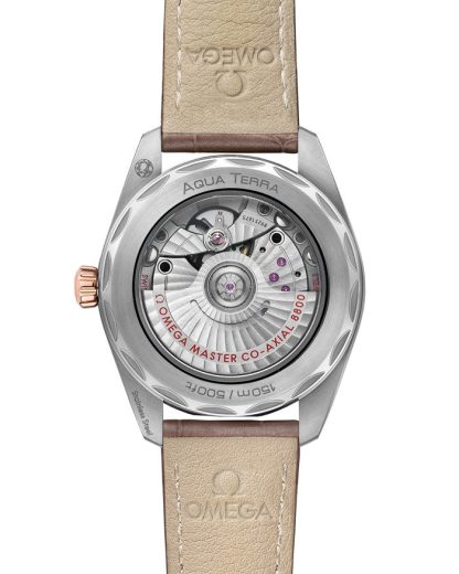 Omega Seamaster Aqua Terra 150M 38 mm, acier - or « Sedna™ » sur bracelet en cuir 220.23.38.20.06.001 – Image 2