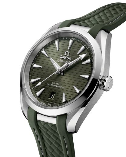 Omega Seamaster Aqua Terra 150M 38 mm, acier sur bracelet caoutchouc 220.12.38.20.10.001 – Image 4