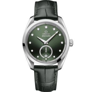Omega Seamaster Aqua Terra 150M 38 mm, acier sur bracelet en cuir 220.13.38.20.60.001