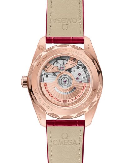 Omega Seamaster Aqua Terra 150M 38 mm, or Sedna™ sur bracelet en cuir 220.58.38.20.55.002 – Image 2