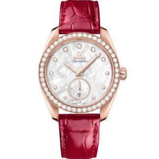 Omega Seamaster Aqua Terra 150M 38 mm, or Sedna™ sur bracelet en cuir 220.58.38.20.55.002