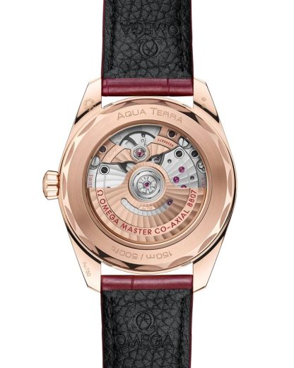 Omega Seamaster Aqua Terra 150M 38 mm, or Sedna™ sur bracelet en cuir 220.58.38.20.99.007 – Image 2