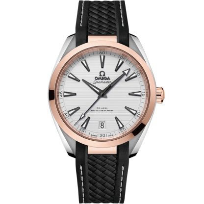 Omega Seamaster Aqua Terra 150M 41 mm, acier - or « Sedna™ » sur bracelet caoutchouc 220.22.41.21.02.001