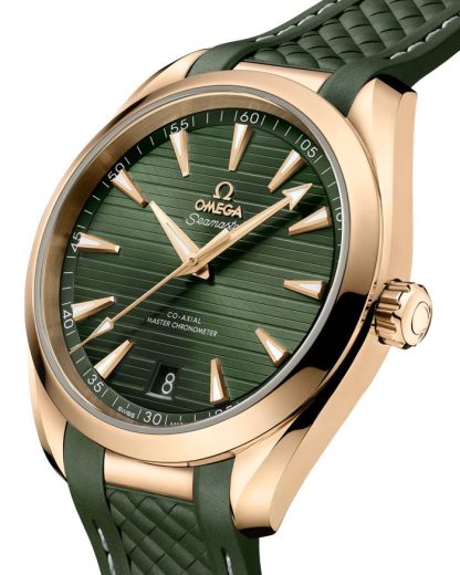 Omega Seamaster Aqua Terra 150M 41 mm, or Moonshine™ sur bracelet caoutchouc 220.52.41.21.10.001 – Image 3