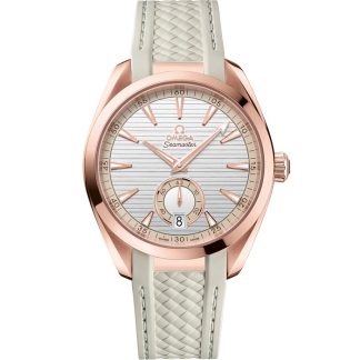 Omega Seamaster Aqua Terra 150M 41 mm, or Sedna™ sur bracelet caoutchouc 220.52.41.21.02.001
