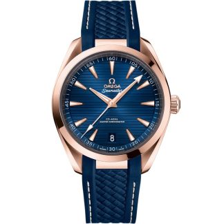 Omega Seamaster Aqua Terra 150M 41 mm, or Sedna™ sur bracelet caoutchouc 220.52.41.21.03.001
