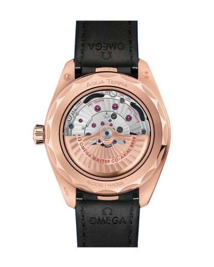 Omega Seamaster Aqua Terra 150M 43 mm, or Sedna™ sur bracelet en cuir 220.53.43.22.02.001 – Image 2