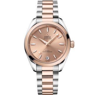 Omega Seamaster Aqua Terra Shades 34 mm, acier - or « Sedna™ » sur acier - or « Sedna™ » 220.20.34.20.10.001