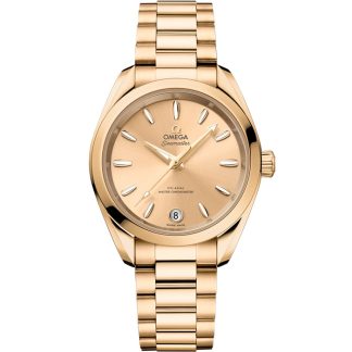 Omega Seamaster Aqua Terra Shades 34 mm, or Moonshine™ sur or Moonshine™ 220.50.34.20.08.001