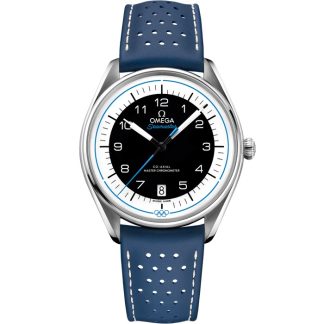 Omega Seamaster Chronométreur Officiel des Jeux Olympiques 39,5 mm, acier sur bracelet en cuir 522.32.40.20.01.001