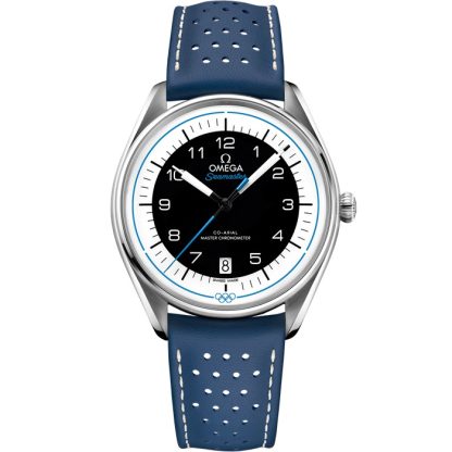 Omega Seamaster Chronométreur Officiel des Jeux Olympiques 39,5 mm, acier sur bracelet en cuir 522.32.40.20.01.001