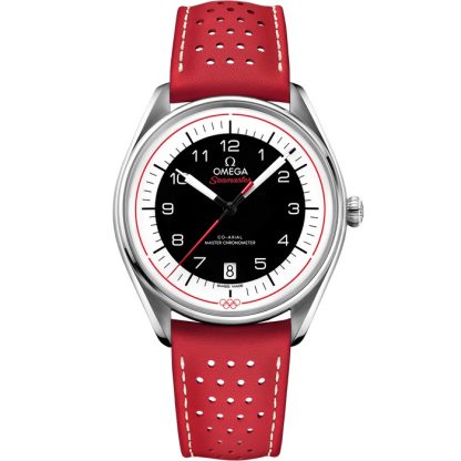 Omega Seamaster Chronométreur Officiel des Jeux Olympiques 39,5 mm, acier sur bracelet en cuir 522.32.40.20.01.004