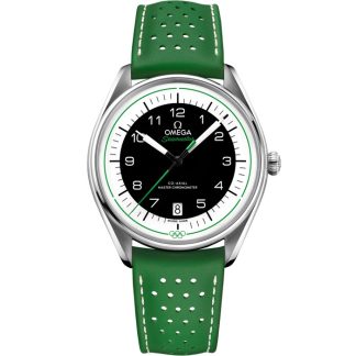 Omega Seamaster Chronométreur Officiel des Jeux Olympiques 39,5 mm, acier sur bracelet en cuir 522.32.40.20.01.005