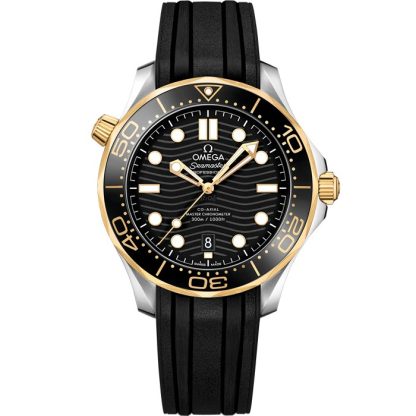 Omega Seamaster Diver 300M 42 mm, acier - or jaune sur bracelet caoutchouc 210.22.42.20.01.001
