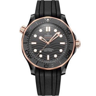 Omega Seamaster Diver 300M 43,5 mm, céramique noire sur bracelet caoutchouc 210.62.44.20.01.001
